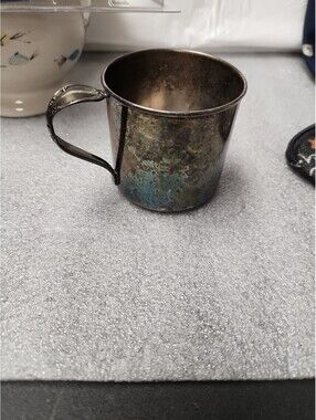 VTG International Silver Co.  Baby Cup With Spoon Handle!.